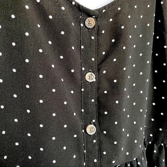 Black polka dot Volcom dress - Picture 3 of 4